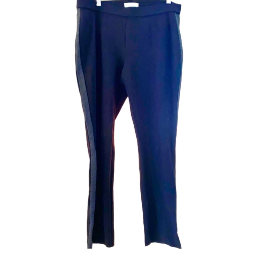 Coldwater Creek Pullup Pant Black with Gray stripe Size M 10/12 - Picture 2 of 4